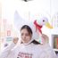 Couvre-chef Animal Mignon 21 Pouces Animal Cosplay Accessoire Pour Mascarade 3D Dr/ôle Grenouille Coiffe En Peluche Grenouille Lapin Chapeau F/ête Chapeaux Dessin Anim/é Photoprops Halloween Costume