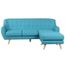 Canape Scandinave Angle Reversible Tissu Bleu Larson Achat