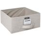 Demi Cube De Rangement Effet Lin 28 5 X 28 5 X14 Cm Gris Achat