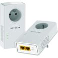 NETGEAR PLP2000-100FRS Pack de 2 prises CPL 2000 Mbps avec Prise filtrée et 2 Ports Ethernet, Compatibles avec tous les Anciens M-0