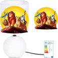Roi Lion #1 Lampe de chevet de création artisanale KIKOUCAT France - Pied PVC -0