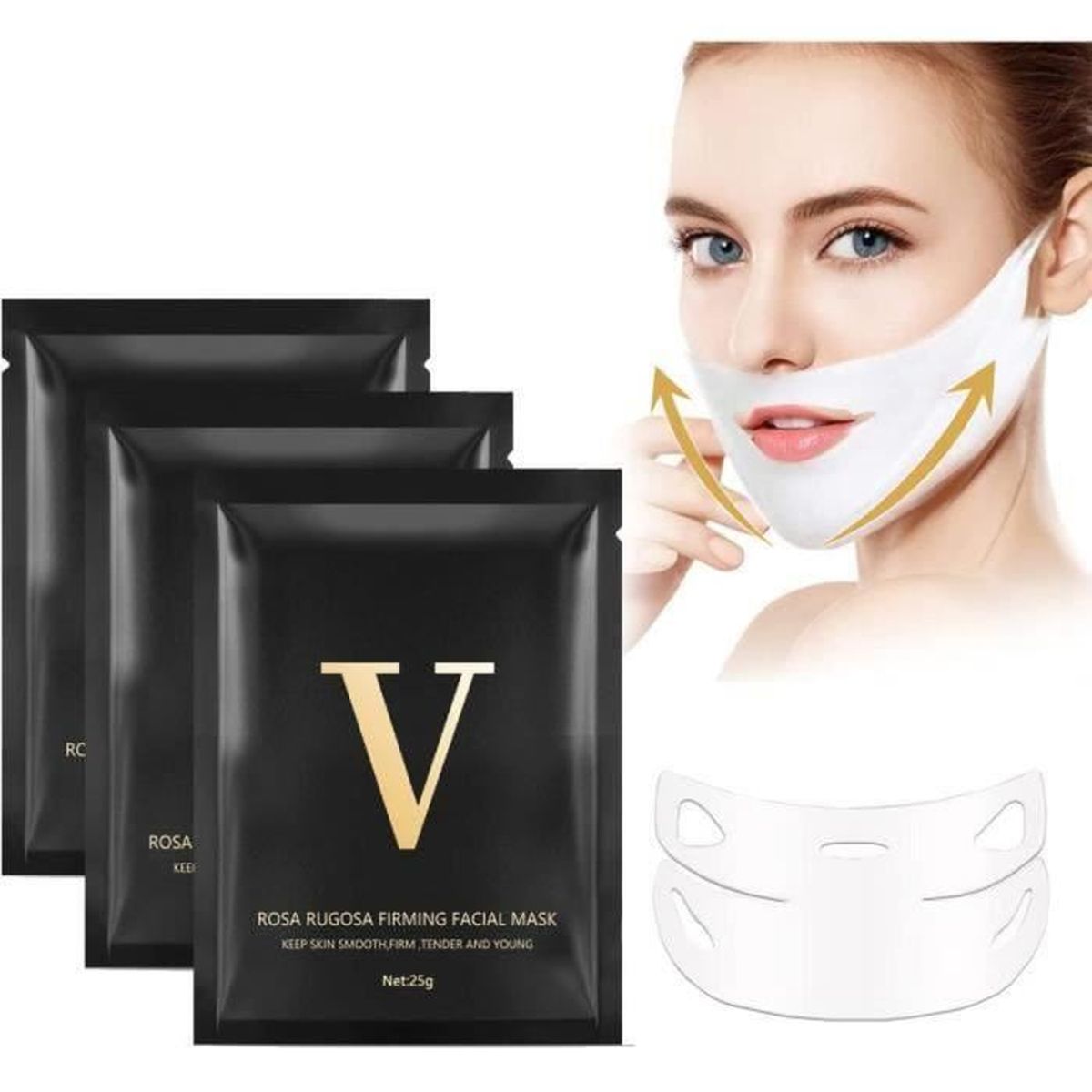 Masque Facial V Réutilisable En V - Masque Lifting Du Visage