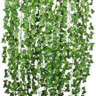 BRAND 12pcs*2m Lierre Plante Artificielle Exterieur Feuillage Artificiel Feuille Guirlande Décoration pour Mariage Balcon Cuisine Jardin