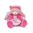DOUDOU ET COMPAGNIE Peluche d'activités cachette à doudou : Ours rose