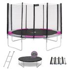 Kangui - Trampoline rond Ø360cm avec filet, échelle, bâche de protection et kit d'ancrage - RALLI 360