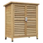 Armoire de Jardin - OUTSUNNY - Remise pour Outils sur Pied - Toit bitumé - Bois Sapin Autoclave Vert
