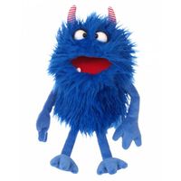 Marionnette Monstre à Miettes - Horror-Shop.com - Peluche Bleue avec Bouche et Tête Jouables