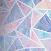 Papier peint à paillettes géométriques pastel - Rose / Lilas / Bleu - Arthouse 296002