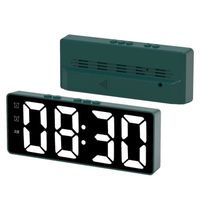 Réveil Horloge,Petite horloge murale électrique à LED,sans bruit,avec température réglable,pour bureau,cuisine,sa- Green[F1070]