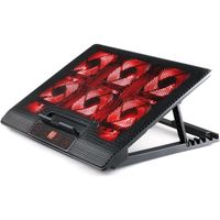 SK Games Support de Refroidissement pour Ordinateur Portable de 10-17,6 Ventilateurs LED,Rouge