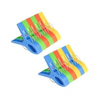 9 Pièces Pince Serviette Plage, Grosse Pince à Linge, Epingle a Linge pour Transat, Serviettes de Plage, Linge de Lit, Serviette de Bain