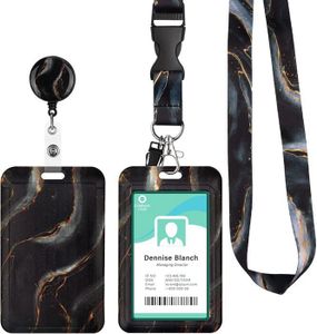 Porte-badge Enrouleur Tour De Cou - Lanière Pour Infirmière - Vert Foncé - Métal Et Polyester - Neuf