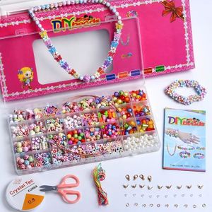 JEU DE COLORIAGE - DESSIN - POCHOIR Jeu De Coloriage QSQFR Bricolage perlé 32 jouet pour enfants créatif perles entretoises en vrac artisanat faisant Bracelet collier b