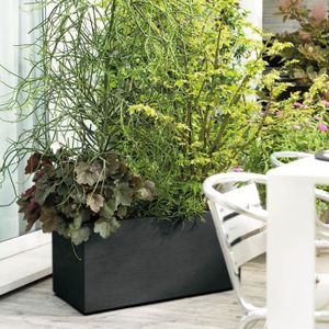 Support Pour Jardinière Muret Eda Muret Graphit 99 5x39 5x60cm Contenance 116l Gris