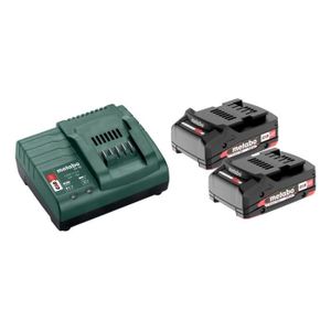 BATTERIE MACHINE OUTIL Pack 2 Batteries - METABO 18V Li-Power 2.0Ah + cha