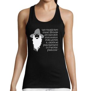 T-SHIRT Gandalf | Sorcier en Retard | T-Shirt Femme Débardeur Humour Film Le Seigneur des Anneaux