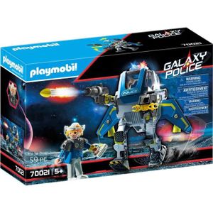 UNIVERS MINIATURE PLAYMOBIL - Galaxy Police - Robot et policier de l