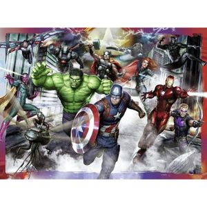 PUZZLE Puzzle enfant XXL 100 Pieces Hulk Iron Man Captain