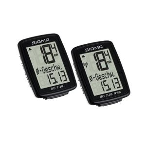 Ordinateur de vélo Sigma Sport BC 7.16//ats sans fil Noir