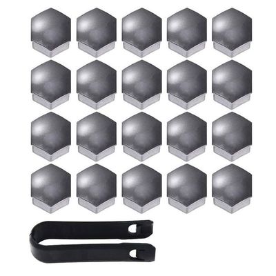 20 Capuchons Cache-écrous Pour Peugeot - Noir 21mm, Protection Roue Avec Outil
