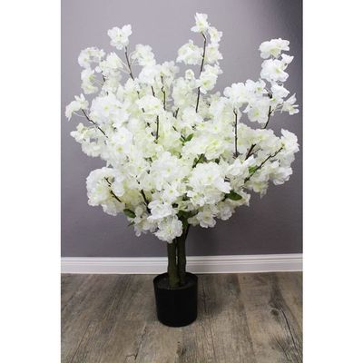 Cerisier Artificiel En Fleurs 80cm - Plante Décorative Intérieur - Fleurs Rose Ou Blanc - Arbre Japonais