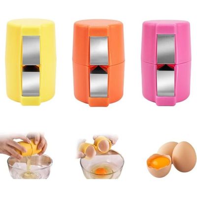 Ouvreur De Coquille D’Œuf 3 Pièces – Casse-Œuf Rapide Portable En ABS & Inox Pour Cuisine, Camping & Œufs Durs