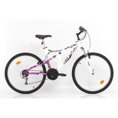 VTT 26 Tout Suspendu Femme TWISTER SPR Blanc Fushia Cdiscount Sport
