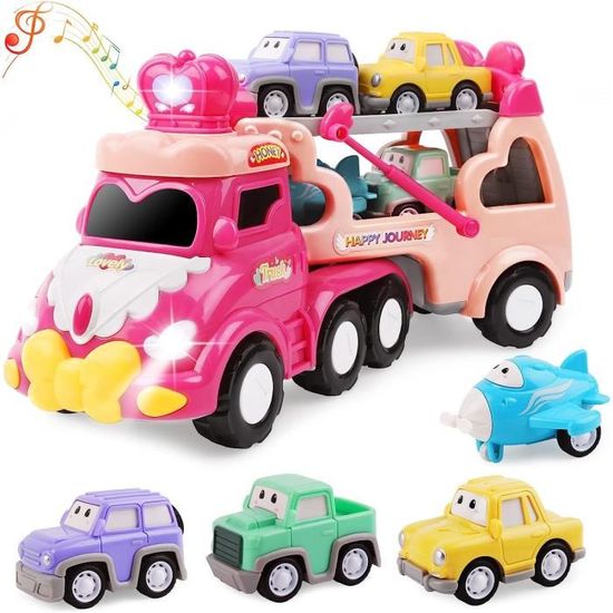 Jouet voiture, jouet 9 en 1, camion transporteur pour enfants avec lumière et musique ONE SIZE Jouet voiture, jouet 9 en 1, camion transporteur pour enfants avec lumière et musique ONE SIZE