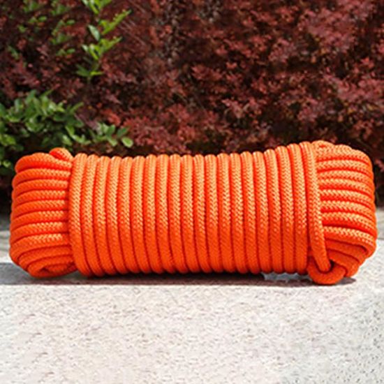 Amalan Corde Polyester Extérieur 10mm - Résistance 1200kg - Avec 2 Mousquetons Et Serviette Rapide