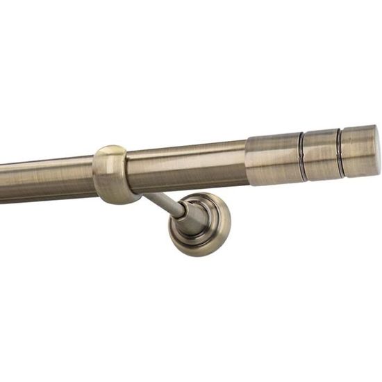 Tringle à Rideaux Simple 25 Mm - Fixation Au Plafond - Aspect Inox, 1 Voie - Longueur Au Choix Jusqu'à 6m