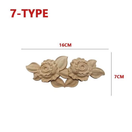 Lot De 4 Appliques Décoratives En Bois Sculpté - Cornières Ornementales - Neuf