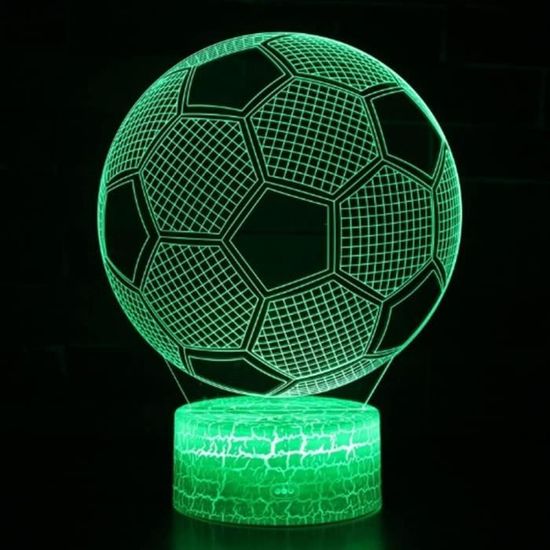 Veilleuse De Football - Cadeau Pour Garçon - Illusion D'Optique 3D