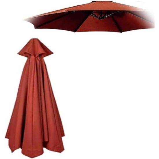 Toile De Rechange Pour Parasol 6 Ou 8 Baleines - Tissu Polyester UV30 - 2m à 3m (Light Coffee, 2m/6.5FT)