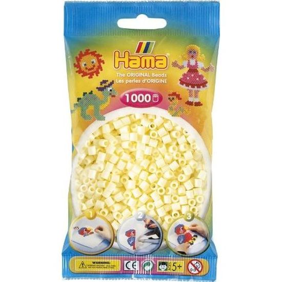 HAMA - 207-02 - Loisirs créatifs - Sachet 1000 perles crème