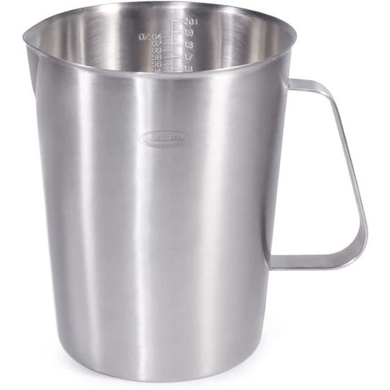 Gobelet Doseur Acier Inox 500 Ml Large Ouverture – Mesure Précise Cuisine & Labo