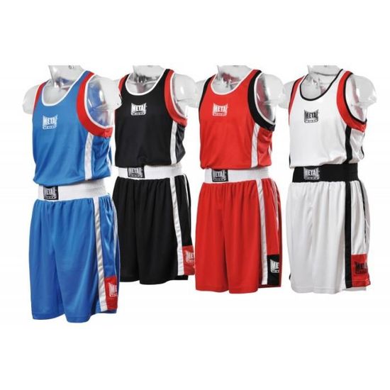 METAL BOXE Herren Set Shorts + Tanktop - Boxoutfit, Satin/Polyester