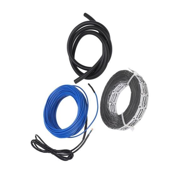 YOSOO câble chauffant pour tuyaux Kit de câble chauffant 20 m 15 W/M 300 W  Kit de câble quincaillerie climatisation 220‑240 V - Cdiscount Bricolage