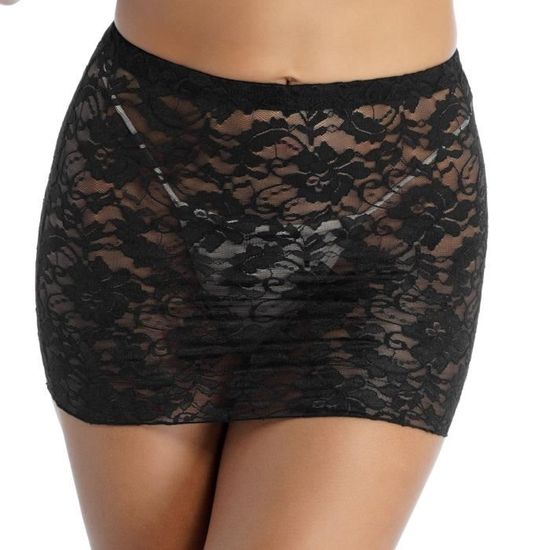 Femme en sales jupe transparente