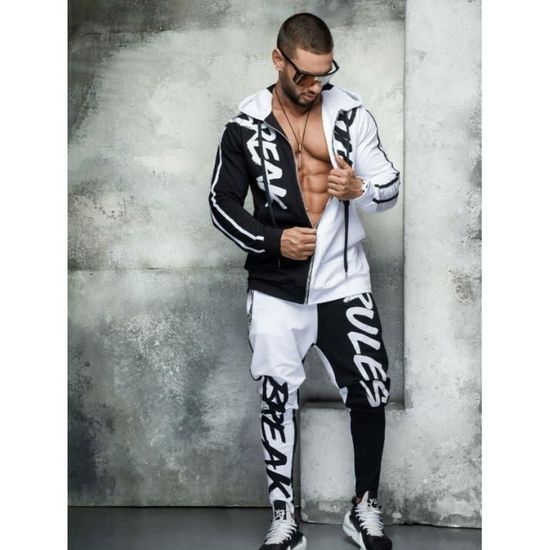 Ensemble Jogging 2 Pièces Imprimé – Sweat à Capuche + Pantalon, Unisexe Enfant/ado, Confortable
