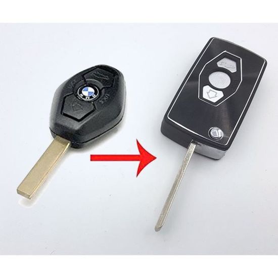 Coque De Remplacement Pour Télécommande Clé BMW Série 3, 5, 7, 8 + Clé Vierge - Fabriqué En France - Neuf