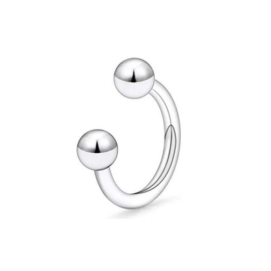 Anneau De Nez Fer à Cheval Avec Zirconia - Acier Inoxydable 316L - 20G (0.8mm) - Diamètre 7 Ou 8mm - Outil Inclus