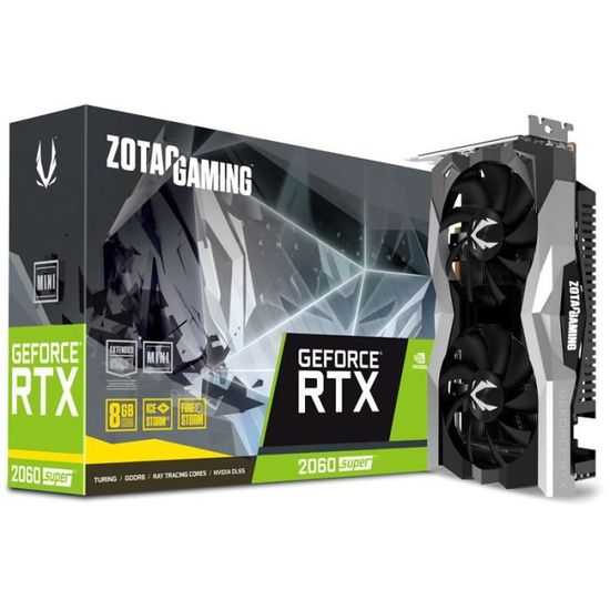 ZOTAC GAMING GeForce RTX 2060 Super Mini Edition, 8192 MB GDDR6 0,000000 Noir
