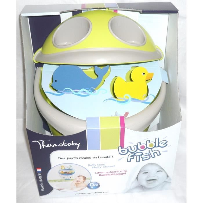 THERMOBABY Range Jouet Bubble Fish Vert et Gris