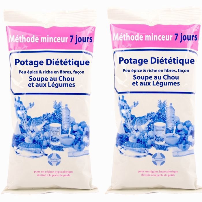 Annedelona 56 Portions Cure Méthode Minceur Efficace. Recharge Potage Soupe au Chou Brûle Graisses, Riche en Fibres et Vitamines