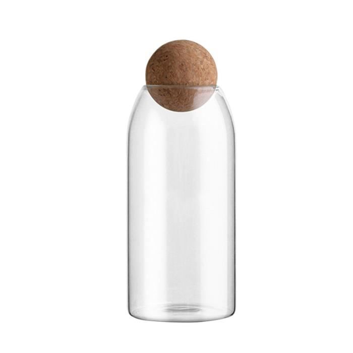 1 Pc réservoir de stockage en verre Transparent pratique scellé boîtes de céréales alimentaires conteneurs de LAVE-VAISSELLE