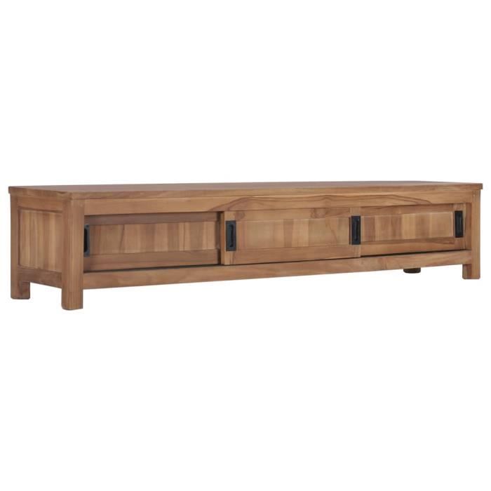 CESAR Meuble TV 150 x 30 x 30 cm Bois de teck massif