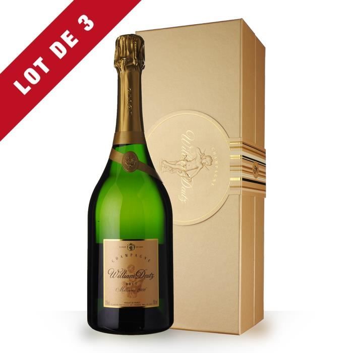 3X Deutz Cuvée William Deutz 2006 Brut 75cl - Coffret - Champagne