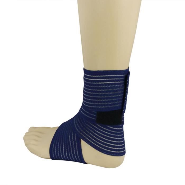 Bande bandage attelle cheville chevillère maintien règlable - blessures entorse - ultra leger - 70 x 7,5 cm - hommes femmes enfants