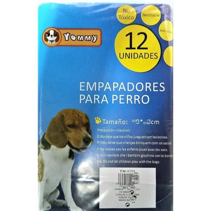 Couches jetables pour chiens Incontinence 60x60cm 12 Pcs