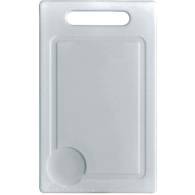Planche à découper 21 x 15 cm - plastique - blanc
